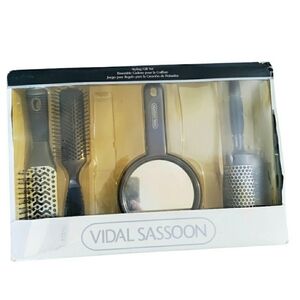 Vintage Vidal Sassoon Hair Brush And Mirror Set Missing 2 Items